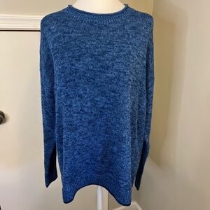 Lilly Pulitzer Women's Blue Crew Neck Cotton Sweater Large